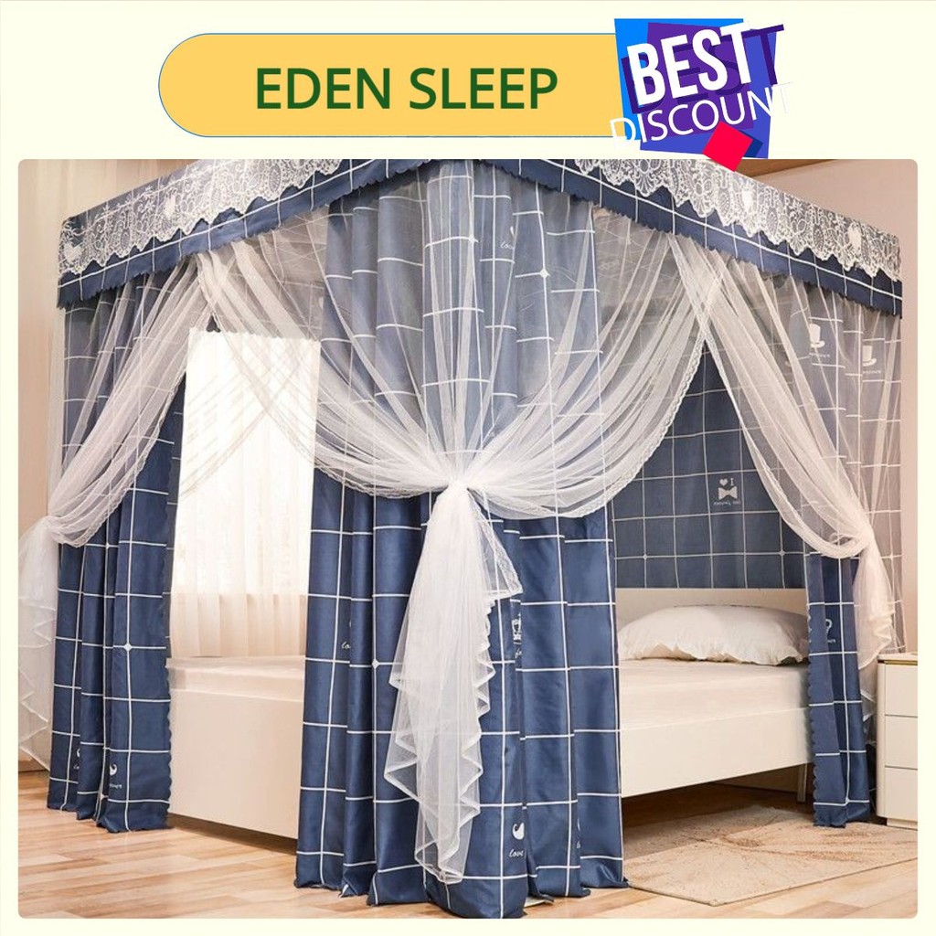EDEN SLEEP mùng khung.rèm chắn sáng dày dặn, màn chụp chống muỗi phong cách công chúa chống gió chống bụi phòng ngủ