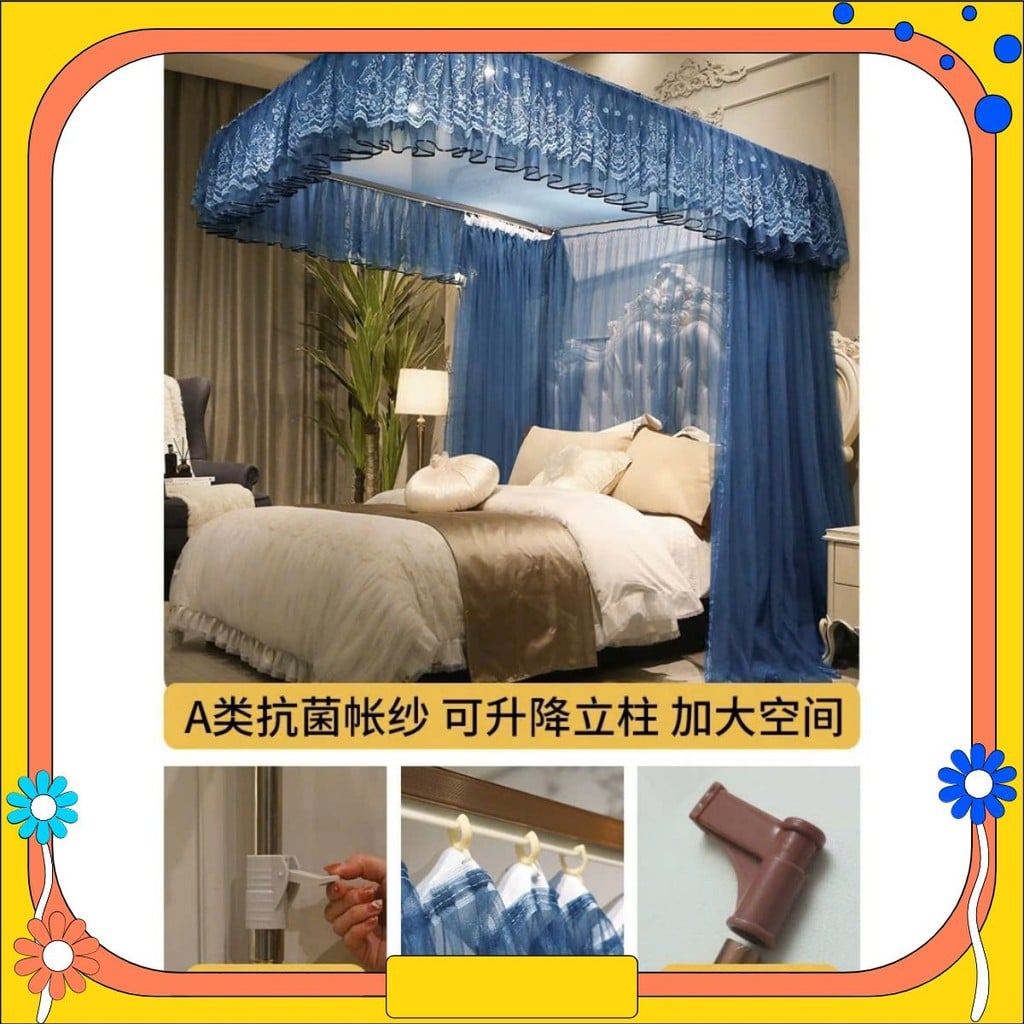 BẢN 2023 Hàng loại   Màn khung  không khoan tường - Mùng ngủ hiện đại không khoan tường