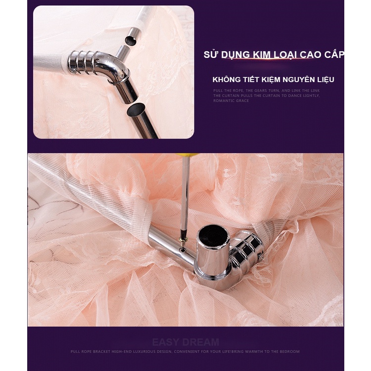 Mùng khung thu gọn không khoan tường cao cấp EASY DREAM