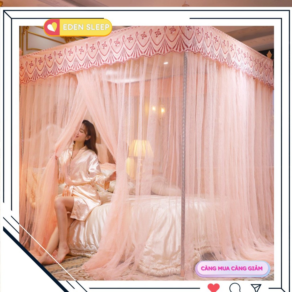 Màn Chống Muỗi Từ Sàn Đến Sàn Cung Điện Mới, Giá Đỡ Bằng Thép Không Gỉ Ba Cửa, Sợi Lều Mã Hóa Cao