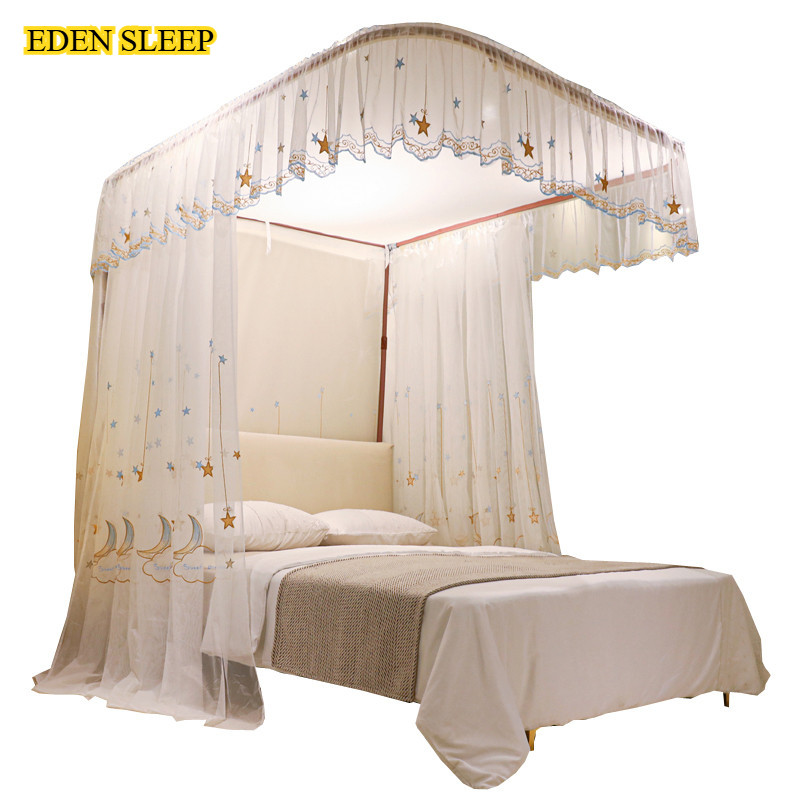 Thêu Hình Chữ U Hướng Dẫn Lưới Chống Muỗi Mã Hóa Đường Ray Dày Dặn Phòng Ngủ Gia Đình 2023 Công Chúa Cao Cấp Mới 1.8 M