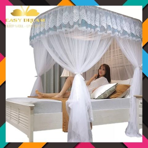 Màn khung thu gọn không khoan tường - mẫu mới - mùng ngủ cao cấp