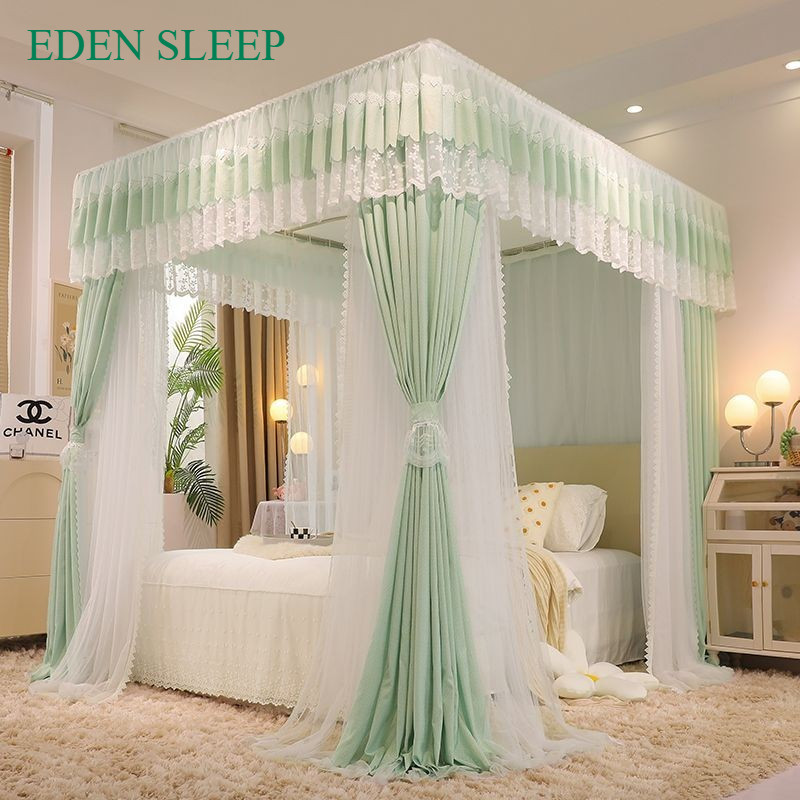 Màn chống muỗi cho phòng ngủ gia đình mùng khung rèm giường trọn bộ màn khung chống muỗi 3 cửa