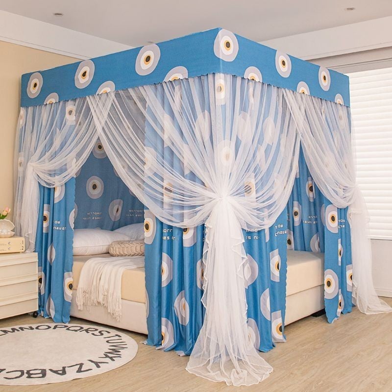 Rèm Giường Màu Trơn Chắn Gió Rèm Giường Che Nắng Ấm Mùa Thu Đông Rèm Giường Chống Bụi Ba Cửa Phòng Ngủ Gia Dụng Lều Giườ