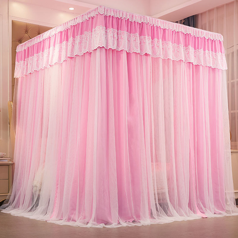 EDEN SLEEP Màn chống muỗi gia đình mùng khung phong cách công chúa, rèm giường trọn bộ màn khung vuông