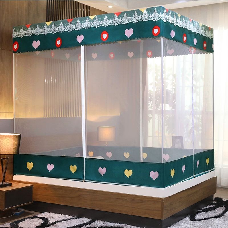 Màn vuông  Chống Muỗi Có Khóa Kéo Che Nắng Phía Sau Mẫu Mới Rèm Ngủ Phòng Ngủ Tích Hợp Gia Dụng Rèm Ngủ Giường