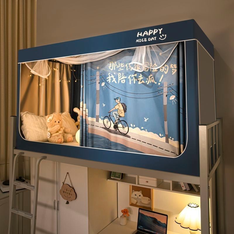 EDEN SLEEP Trọn bộ mùng khung vuông màn chống muỗi ký túc xá sinh viên giường tầng đa năng chắn sáng rèm che giường ngủ