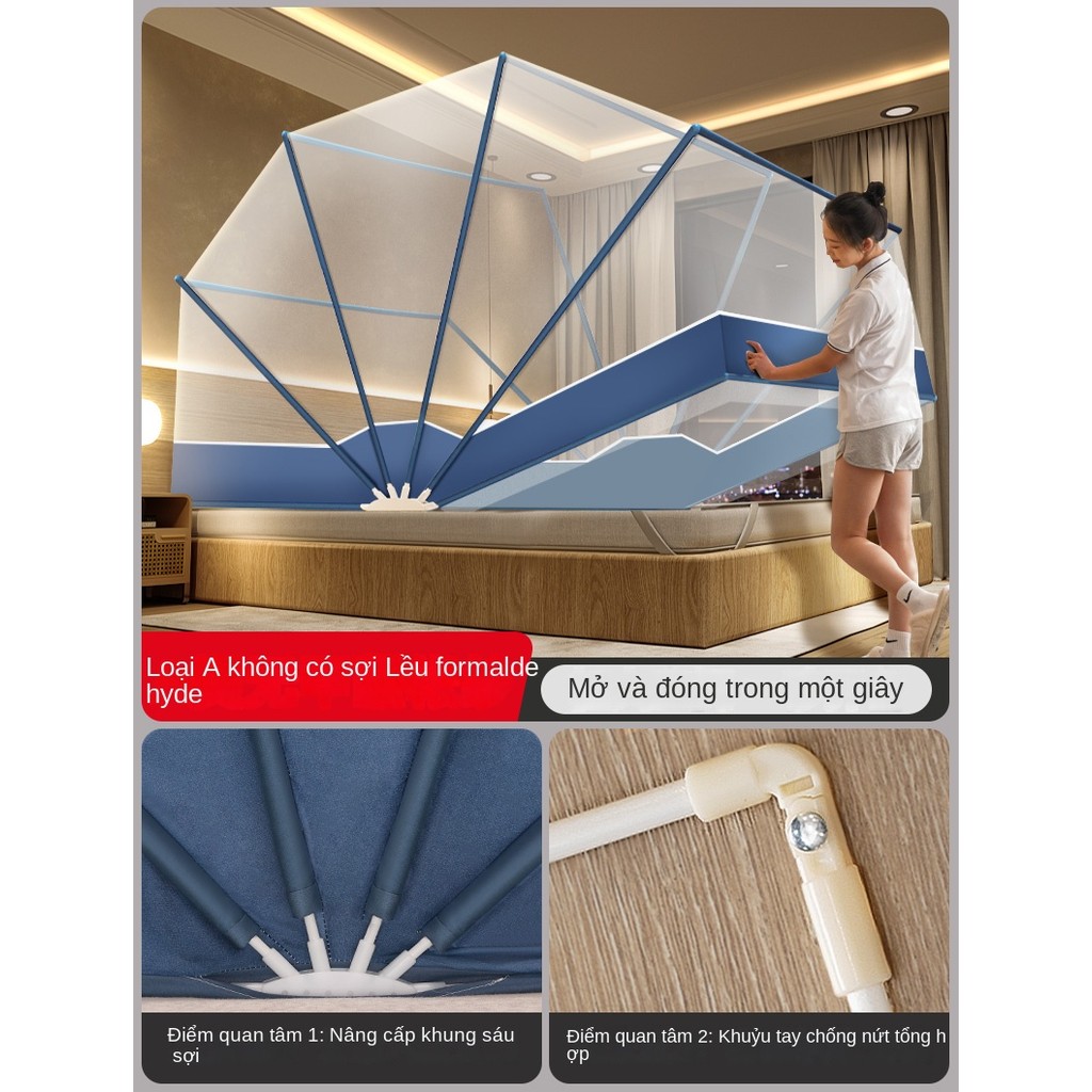 Màn mùng xếp thông minh mẫu mới nâng cấp 2025 Chống muỗi toàn diện  hiệu quả , mùng xếp gọn