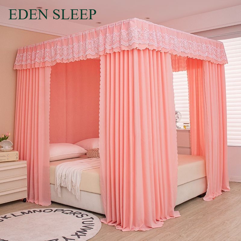 EDEN SLEEP Màn chống muỗi,mùng khung,rèm giường chắn sáng dày phòng ngủ gia đình màn khung 3 cửa