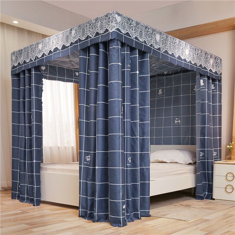 EDEN SLEEP Mùng khung chống muỗi phòng ngủ gia đình, rèm che giường chống gió 1,5m trọn bộ màn khung 1,8m