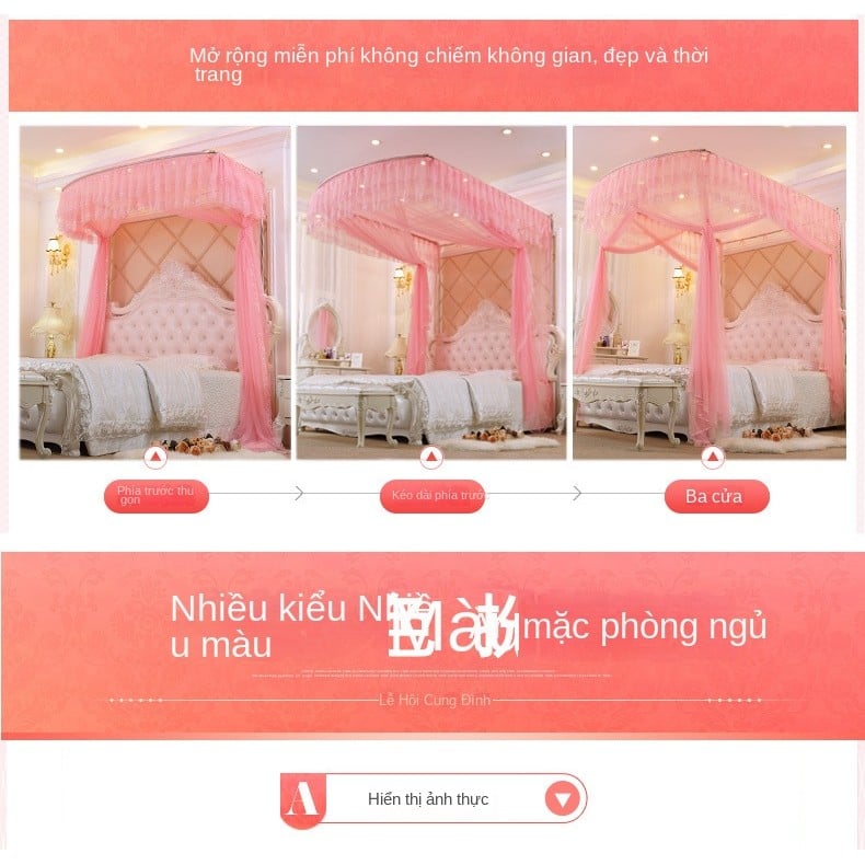 Lưới chống muỗi đơn suốt từ trần đến sàn lưới chống muỗi kính thiên văn cung