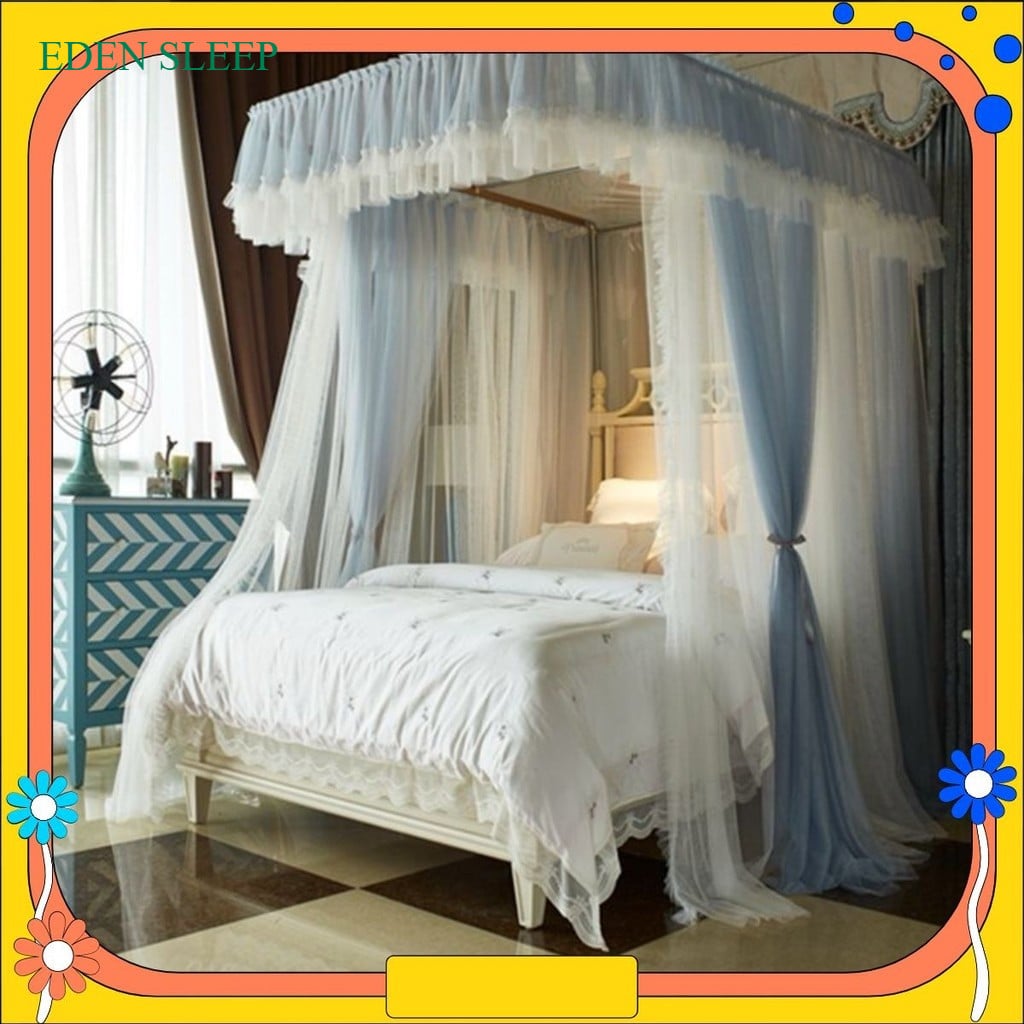 【 BẢN NÂNG  CẤP MỚI 2025  HÀNG LOẠI 1 】 Màn/ Mùng khung 2 cột không khoan cao cấp , màn chống muỗi công chúa khách sạn