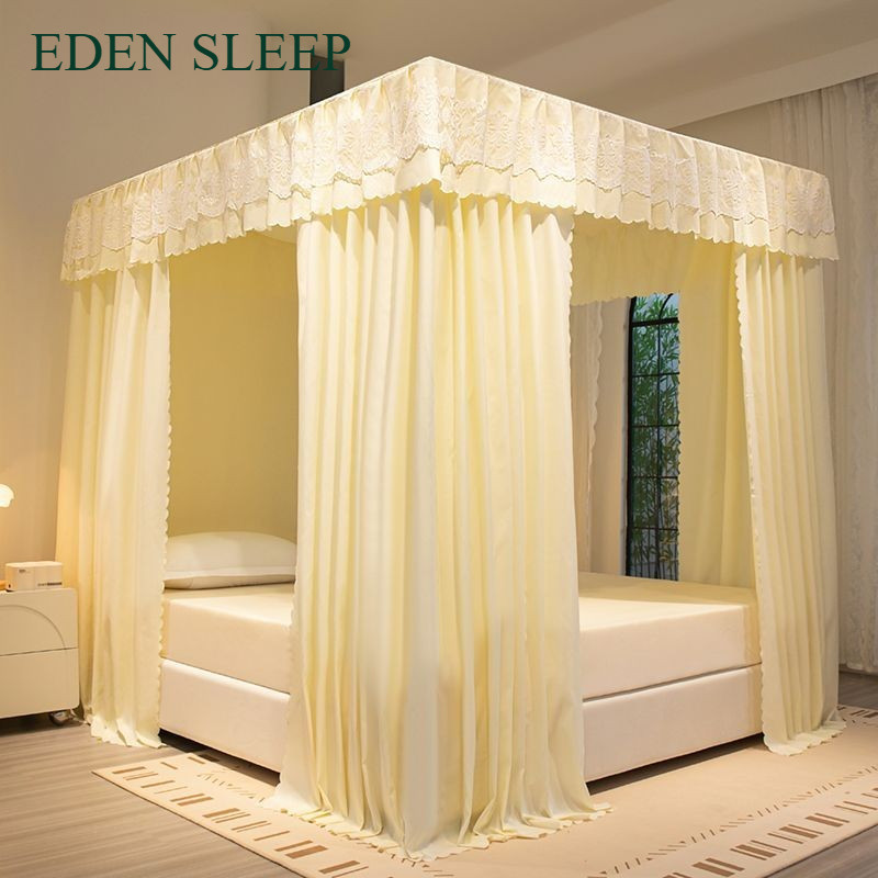 EDEN SLEEP Màn chống muỗi,mùng khung,rèm giường chắn sáng dày phòng ngủ gia đình màn khung 3 cửa