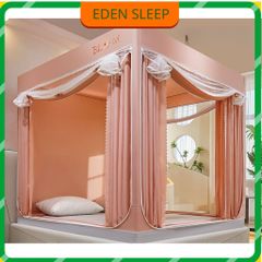 Màn Chống Muỗi Chống Rơi2024Giường Ngồi Kiểu Mới Hoàn Toàn Kín Khóa Kéo Rèm Giường Tích Hợp Phòng Ngủ Gia Dụng Yurt