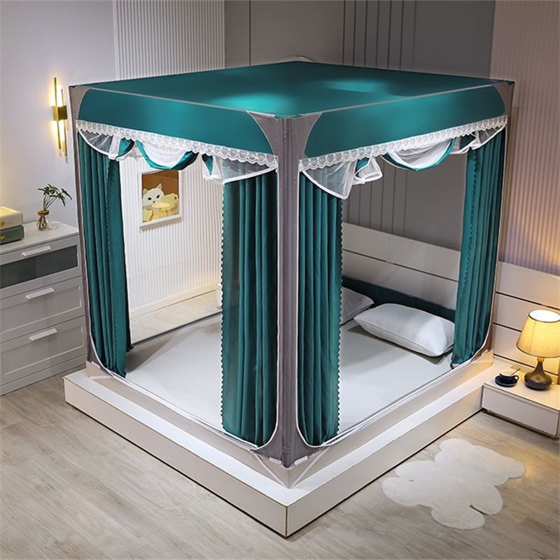 Mẫu Mới2023Màn Chống Muỗi Màn Giường Hai Màu Bao Bọc Hoàn Toàn Chống Bụi Tích Hợp Chống Rơi Cho Bé