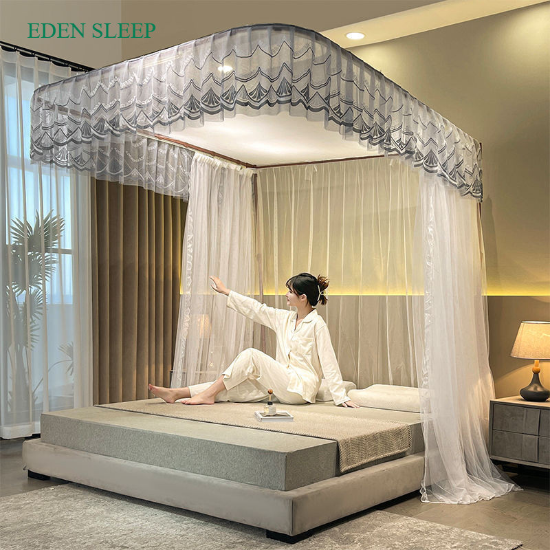 Màn mùng khung không khoan tường , màn ngủ công chúa hiện đại phong cách mới chống muỗi