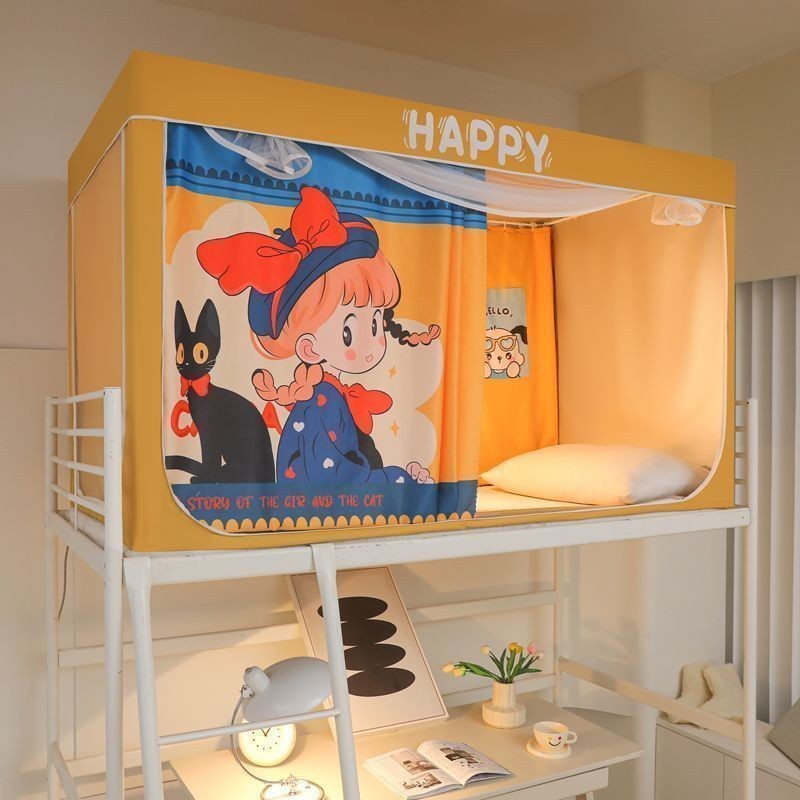 EDEN SLEEP Mùng khung ký túc xá sinh viên giường tầng 80x190 / 90x190cm,Màn rèm chống muỗi hình ảnh hoạt hình