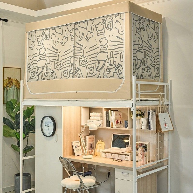 EDEN SLEEP Mùng màn khung giường tầng ký túc xá màn chống muỗi cho sinh viên đại học, rèm che giường ngủ chắn sáng dày
