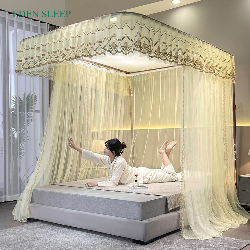 Màn mùng khung không khoan tường , màn ngủ công chúa hiện đại phong cách mới chống muỗi