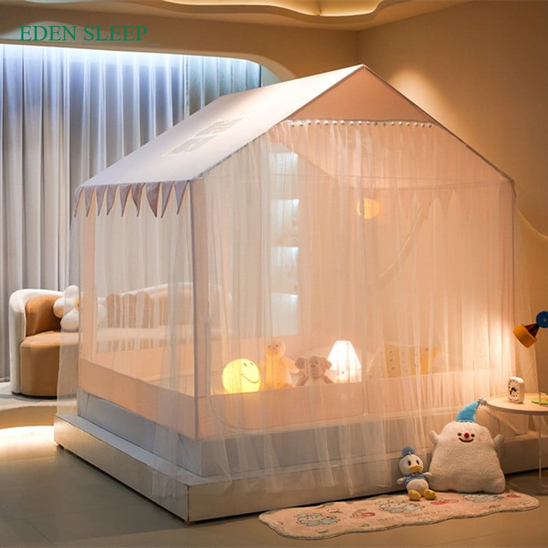 Loại A, Rèm Ngủ Nhà Nhỏ Ba Cửa Chống Muỗi Toàn Đế, Lưới Chống Muỗi Mã Hóa Cho Trẻ Sơ Sinh, Lưới Chống Rơi