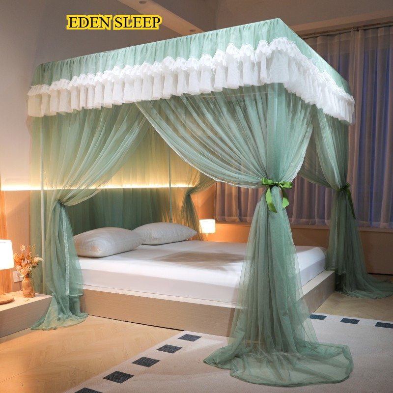 Màn Chống Muỗi Công Chúa Gia Dụng 2025 Kiểu Mới Rèm Giường Phòng Ngủ Cung Điện Cao Cấp Rèm Che Dày Khung Mẫu Mới