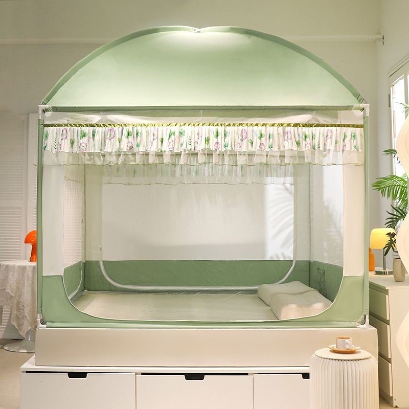 EDEN SLEEP Màn chống muỗi phòng ngủ gia đình cao cấp,trọn bộ mùng khung,màn chụp cho trẻ em 3 cửa khóa kéo toàn đáy