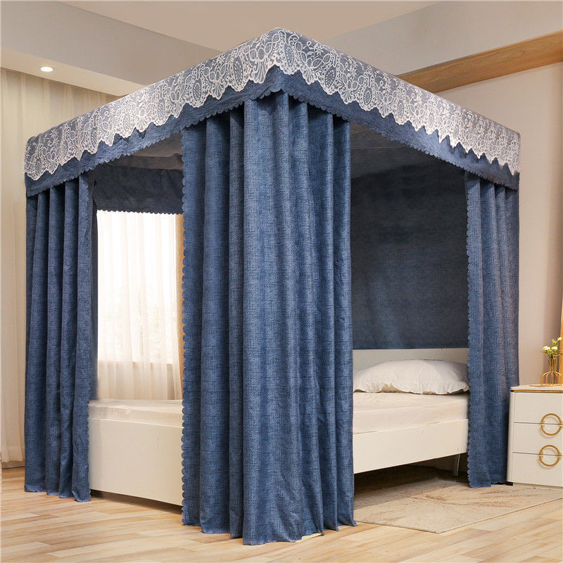 EDEN SLEEP Mùng khung chống muỗi phòng ngủ gia đình, rèm che giường chống gió 1,5m trọn bộ màn khung 1,8m