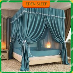 Màn Chống Muỗi Kiểu Giường Ngồi Sang Trọng Hai Lớp Chống Ánh Sáng Chống Bụi Trẻ Em Chống Rơi Toàn Bộ Rèm Cách Sàn Ba Cửa