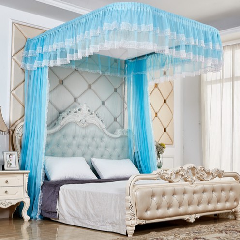 Mùng (màn ) khung cao cấp không khoan tường  cao cấp có dây kéo tăng chỉnh được độ cao