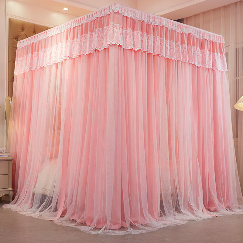 EDEN SLEEP Màn chống muỗi gia đình mùng khung phong cách công chúa, rèm giường trọn bộ màn khung vuông