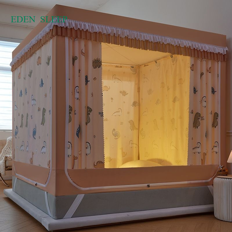 Màn khung vuông . vùng vuông chống bé ngã để dưới sàn trên giường đều được cao mẫu mãu mới đẹp 2025 chống muỗi toàn dện