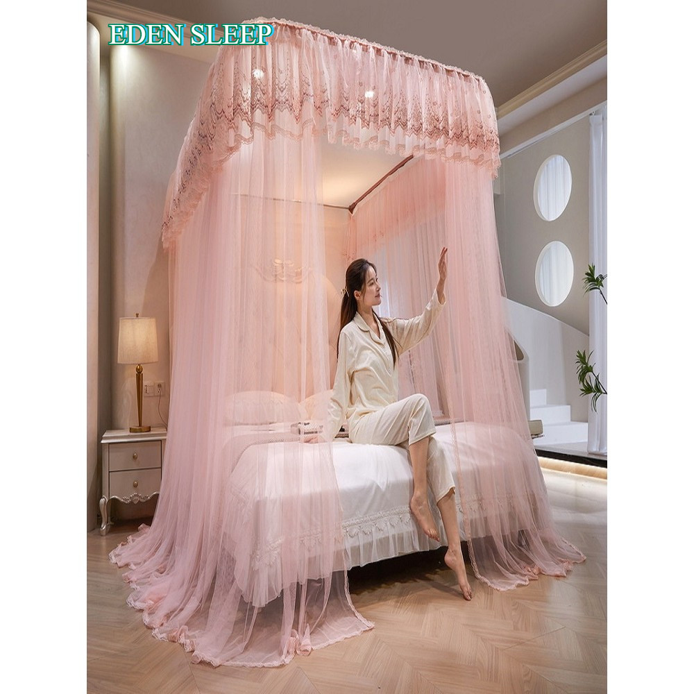 Màn Chống Muỗi Hình Chữ U Kiểu Mới 2025 Ray Hướng Dẫn Dày Mã Hóa Chống Muỗi Phòng Ngủ Gia Đình Mẫu Công Chúa Loại A