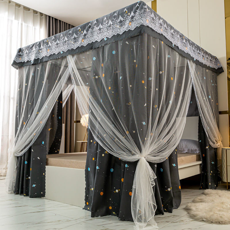 EDEN SLEEP Mùng khung chống muỗi phòng ngủ gia đình, rèm che giường chống gió 1,5m trọn bộ màn khung 1,8m