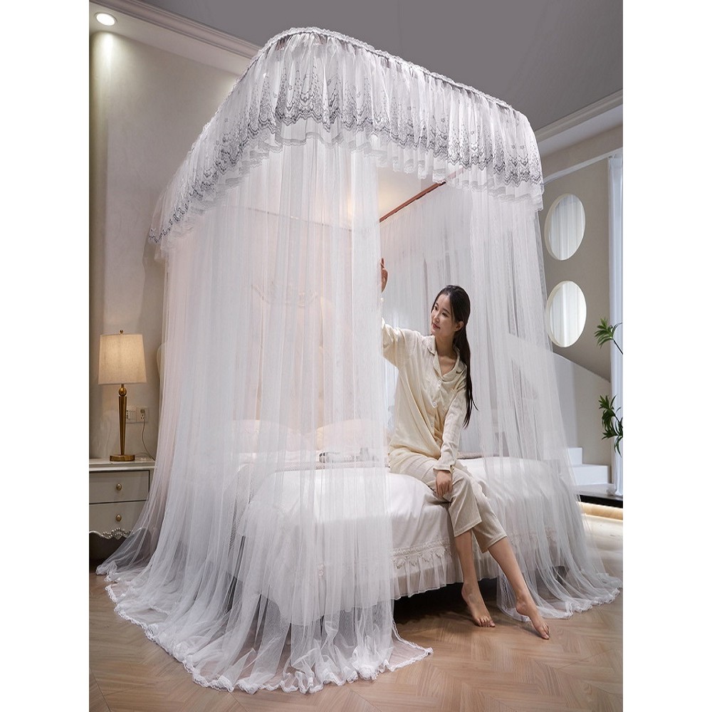 Màn Chống Muỗi Hình Chữ U Kiểu Mới 2025 Ray Hướng Dẫn Dày Mã Hóa Chống Muỗi Phòng Ngủ Gia Đình Mẫu Công Chúa Loại A