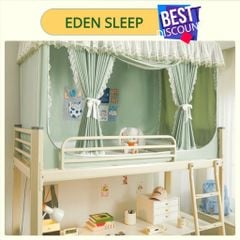 EDEN SLEEP Màn mùng khung chống muỗi ký túc xá sinh viên rèm che giường ngủ 3 cửa dây kéo chống bụi 0,8m 0,9m