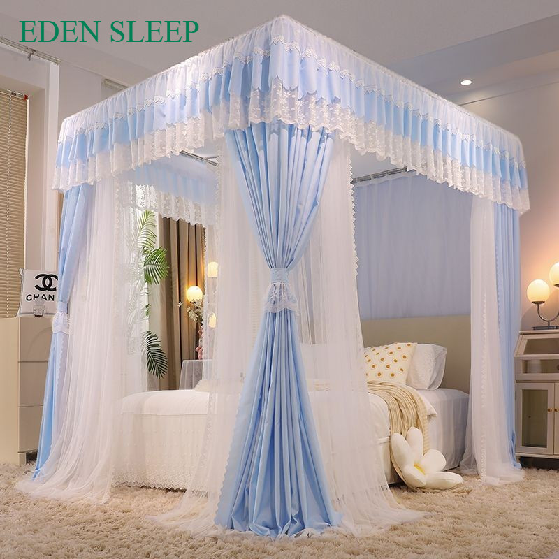 Màn chống muỗi cho phòng ngủ gia đình mùng khung rèm giường trọn bộ màn khung chống muỗi 3 cửa