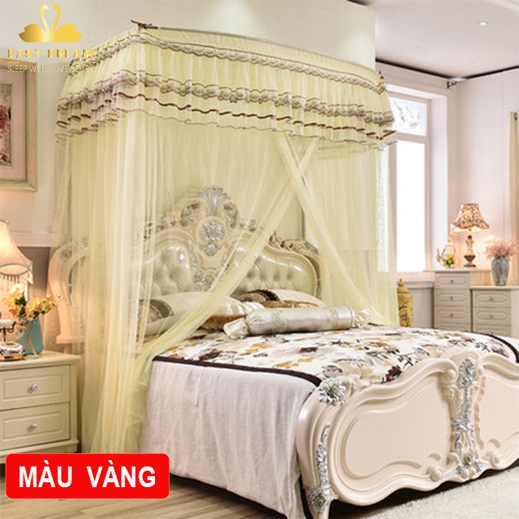 Màn khung không khoan tường tường -Mùng khung xếp kiểu dáng công chúa đẹp hiện đại nhất hiện nay