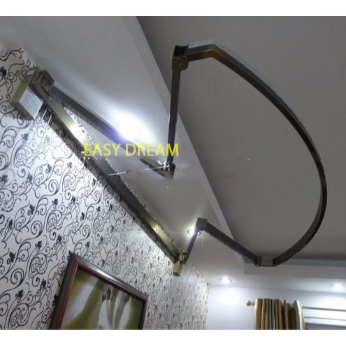 Màn khung (mùng)  bán nguyệt xếp gọn đẩy sát tường- chống muỗi - có dây kéo