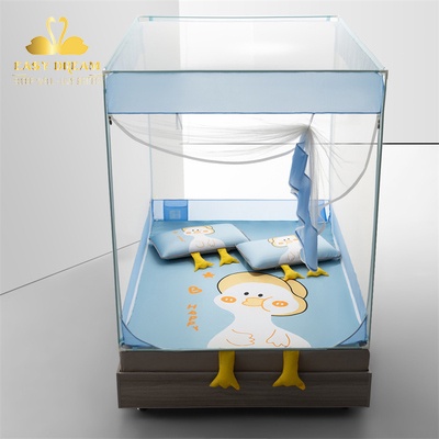 Màn khung không khoan tường nằm nệm - gồm màn + khung + chiếu điều hòa  -mùng chống muỗi cho bé -mùng ngủ