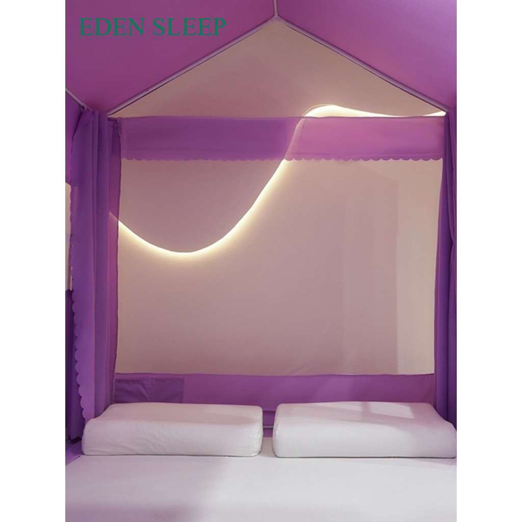 EDEN SLEEP Màn chống muỗi gắn trên giường ba cửa kiểu lâu đài hình chữ U chặn ánh sáng và ngăn muỗi cho bé đặt