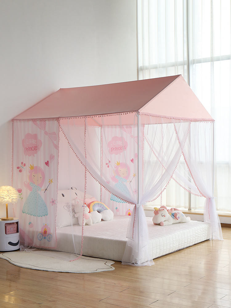 Màn chống muỗi trẻ em cho bé gái gia đình 2025 mẫu mới cao cấp giường nhỏ sàn rèm màn lưới chống mu