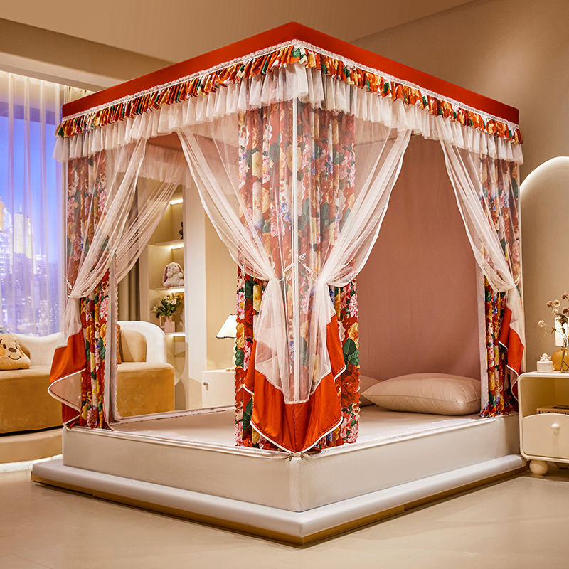 EDEN SLEEP Màn mùng khung chống muỗi, chống bụi 3 cửa, rèm che giường ngủ chắn sáng, phòng ngủ nhà