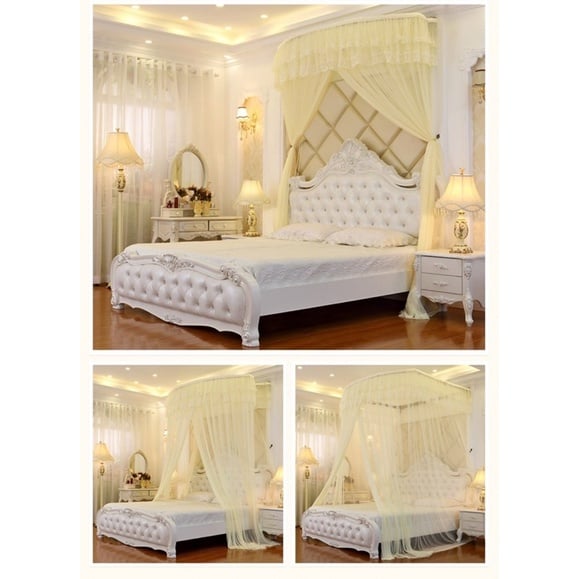 Màn/ mùng bán nguyệt (khoan tường)- màn khung xếp gọn thông minh chống muỗi kéo dây ròng rọc