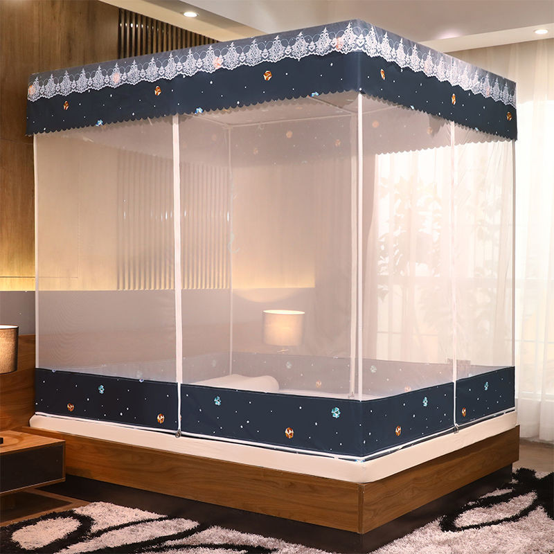 Màn vuông  Chống Muỗi Có Khóa Kéo Che Nắng Phía Sau Mẫu Mới Rèm Ngủ Phòng Ngủ Tích Hợp Gia Dụng Rèm Ngủ Giường