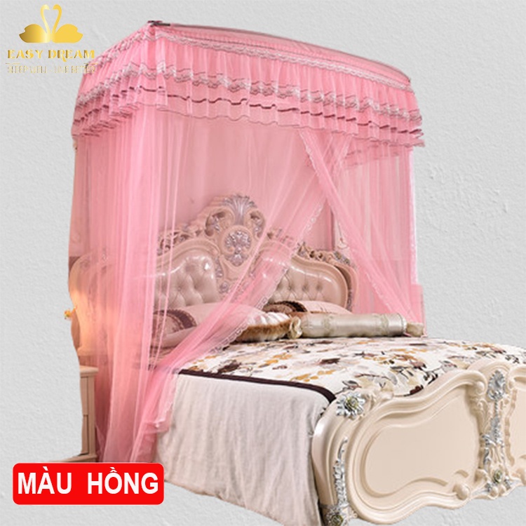 Màn khung không khoan tường tường -Mùng khung xếp kiểu dáng công chúa đẹp hiện đại nhất hiện nay