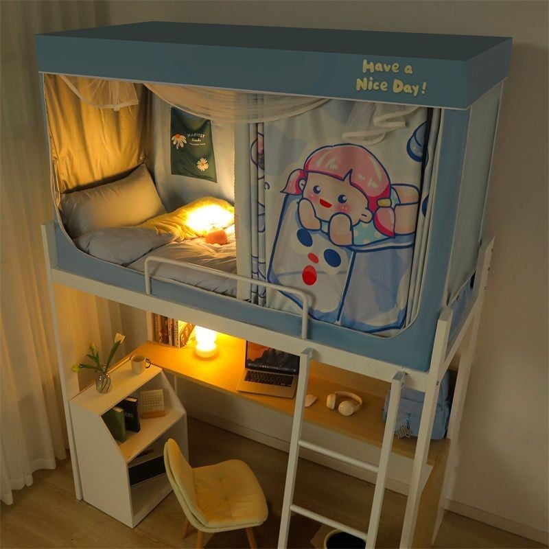 EDEN SLEEP Màn mùng khung chống muỗi ký túc xá sinh viên, rèm ngủ cản sáng, giường tầng trên, tầng dưới  90x190cm