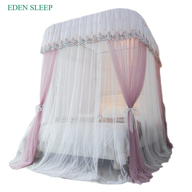 Màn mùng  chống muỗi có thể mở rộng phong cách công chúa  điều chỉnh chiều cao khung thép không gỉ lkhông khoan tường