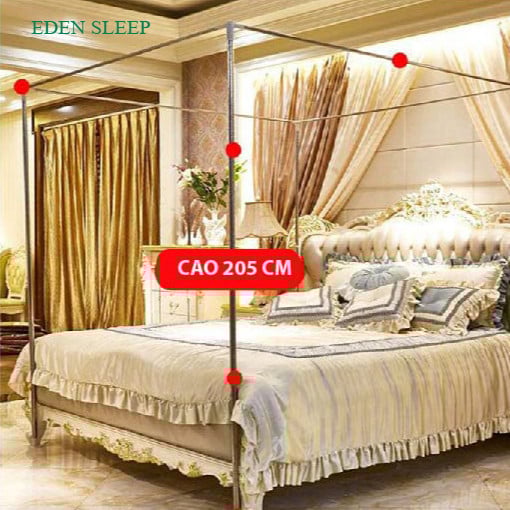 PHIÊN BẢN 2022   Màn rèm cung đình; màn/ mùng khung không khoan tường; màn 4 cột cống chúa rèm che 2 lớp