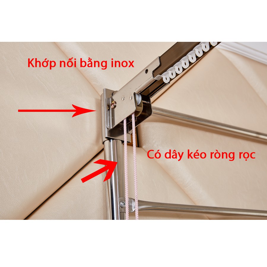 Mùng (màn ) khung cao cấp không khoan tường  cao cấp có dây kéo tăng chỉnh được độ cao