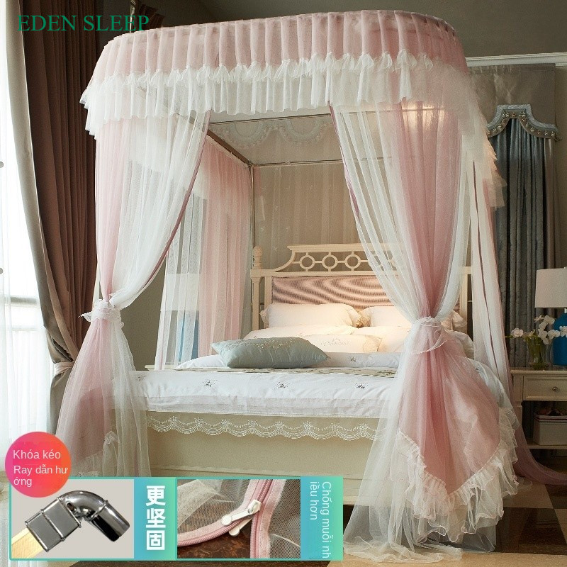 Màn mùng khung chống muỗi không khoan tường cao cấp chính hãng màn ngủ công chúa 2 lớp